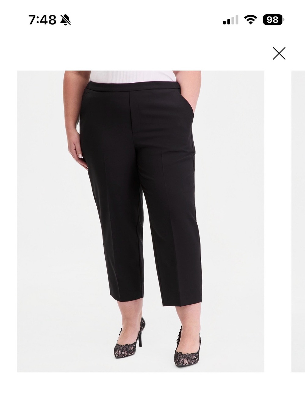 Inc Cropped Pull On Pants